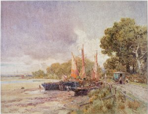 De Theems bij Barnes, rond 1916-24 door Oswald Garside