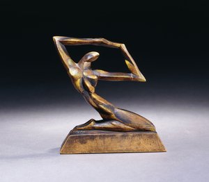 Knielend, c.1920 door Oswald Herzog