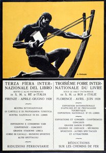 Reclameposter voor de Boekenbeurs in Florence, april-juni 1928 door Oswaldo (after) Tofani