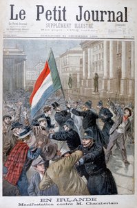 Demonstratie tegen Joseph Chamberlain, Ierland, 1899 door Oswaldo Tofani