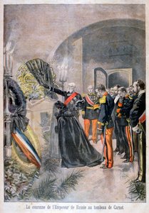 Keizer van Rusland bij het graf van Cornot, 1896
