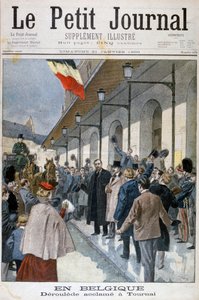Paul Déroulède aankomst in ballingschap in Doornik, België, 1900 door Oswaldo Tofani