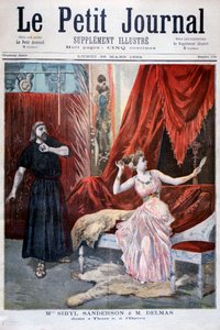 Sibyl Sanderson en Delmas in Jules Massenets opera Thais, Parijs, 1894 door Oswaldo Tofani