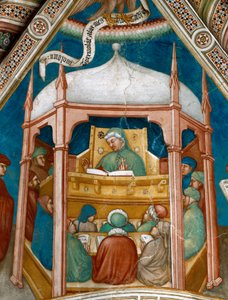 Sint Augustinus leert retoriek in Carthago door Ottaviano Nelli