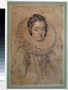 Portret van een dame van de aristocratie door Ottavio Mario Leoni