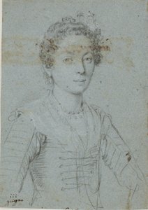 Portret van een vrouw, halflang door Ottavio Mario Leoni