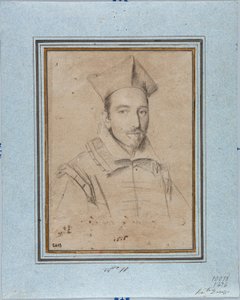 Portret van prelaat waarschijnlijk kardinaal Francesco Maria Bourbon Del Monte Santa Maria (1549-1627) Tekening door Ottavio Leoni (1578-1630) 1616 Genua, Musei di Strada Nuova, Fondo Disegni, inv 2418