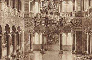 Beiers koningskasteel Neuschwanstein, de troonzaal door Otto Ballerstedt