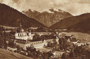 Ettal en zijn klooster, richting Estergebirge door Otto Ballerstedt