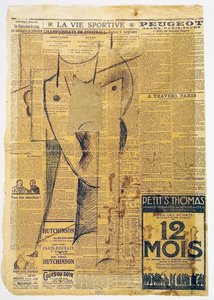 Hoofd, 1913-1914 door Otto Gutfreund