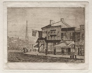 Cleveland, Woodland Avenue en Eagle Street, 1878