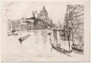 Ingang van het Canal Grande, 1880 door Otto H. Bacher