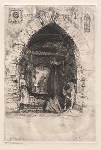 Etsen van Venetië: Wasgoed, 1881 door Otto H. Bacher