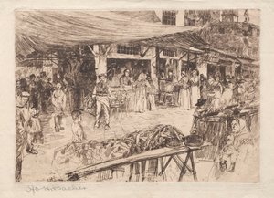 Oude Markt, Florence, 19e-20e eeuw door Otto H. Bacher