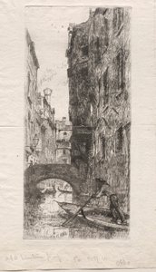Ponte del Pistor, Venetië, 1880 door Otto H. Bacher
