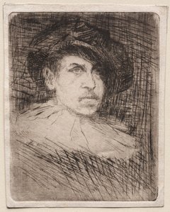 Zelfportret in Kostuum, 1880 door Otto H. Bacher