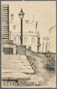 Straatscène, Cleveland door Otto H. Bacher