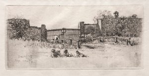 De poort, Lustheim, 1879 door Otto H. Bacher