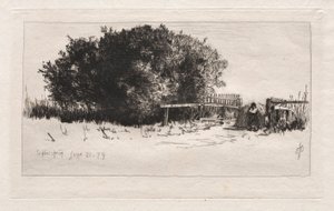 De poort, Schleissheim, 1879 door Otto H. Bacher