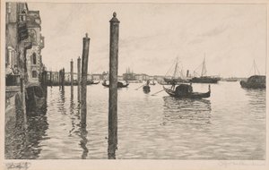 Canal Grande, Venetië door Otto Henry Bacher