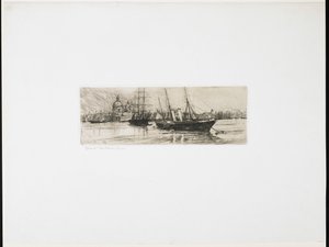 Twee boten door Otto Henry Bacher