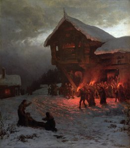 Gevecht op een kerstfeest