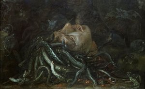Hoofd van Medusa door Otto Marseus  van Schrieck