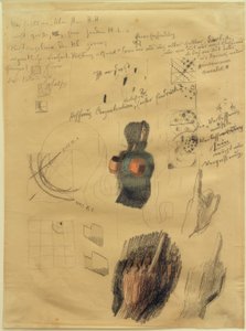 Schetsblad met compositie- en handstudies (detail)