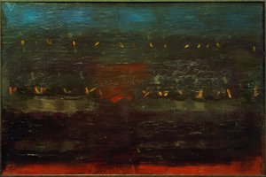 Voorbereiding (Devotie in de eetzaal). Totale compositie IV door Otto Meyer Amden
