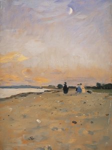 Rivierlandschap met maansikkel, 1885 of ca. 1889