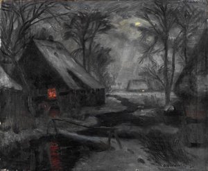Winteravond in Fischerhude