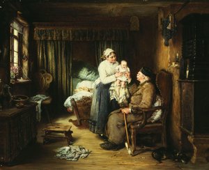 Bezoek van grootvader, 1889