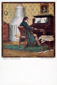 Robert Schumann speelt piano door Otto Robert Nowak