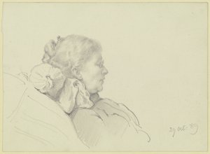 Luise Scholderer lezend door Otto Scholderer