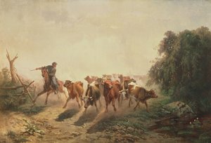 Union veedrijver met vee voor het leger
