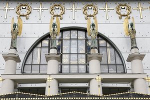 Am Steinhof kerk (kerk Leopold) ontworpen door Otto Wagner, Wenen, Oostenrijk
