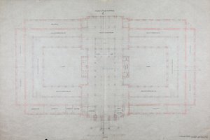 Project voor een "Kunsthuis MCM-MM". door Otto Wagner