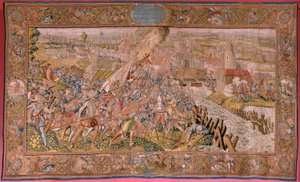 Verrassing bij Calais (La sorpresa de Calais). Eerste wandtapijt in de serie. 1597-1599. door Otto van Veen