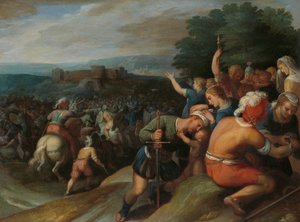 De Bataven omsingelen de Romeinen bij Vetera door Otto van Veen