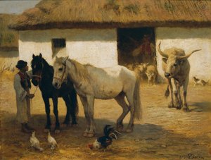 Hongaarse boerderij door Otto von Thoren
