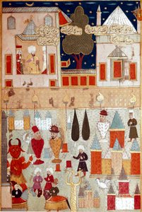 Feesten georganiseerd ter gelegenheid van de besnijdenis van de zoon van de Ottomaanse sultan Murad II door Ottoman School