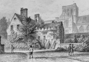The Deanery Winchester, ca. 1830 door Owen Brown Carter