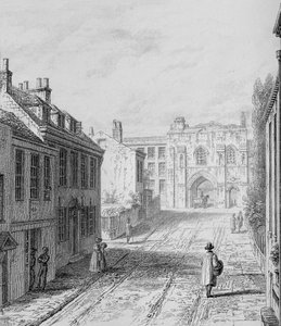 West Gate Winchester kijkend naar het westen, ca. 1830 door Owen Brown Carter