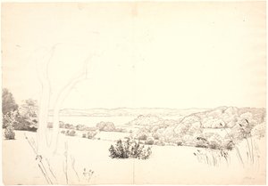 Landschap met uitzicht over Skarrit meer