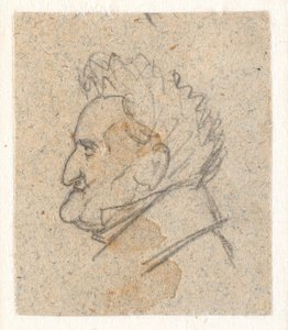 Profielportret van de bloemenschilder C.D. Fritzsch.