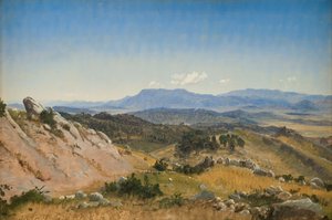 Rotsachtige heuvels bij Civitella door P.C. Skovgaard