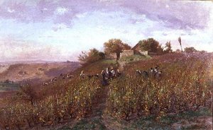 Oogst op de hellingen van de Arve door P.E. Rischgitz