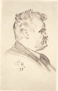 Portret van Carl Locher, profiel
