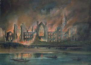 Brand in het Parlement, 16 oktober 1834 door P.T. Cameron