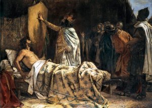 De dood van graaf Wilfred de Harige (840-897), eind 19e - begin 20e eeuw door Pablo Antonio Béjar Novella
